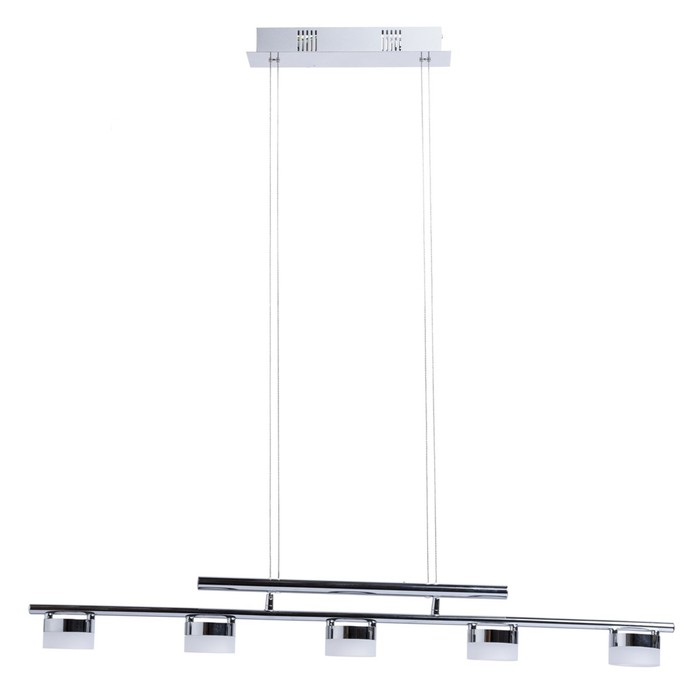 Люстра подвес "Гэлэкси" 5x5,6W LED хром 101x8x350см