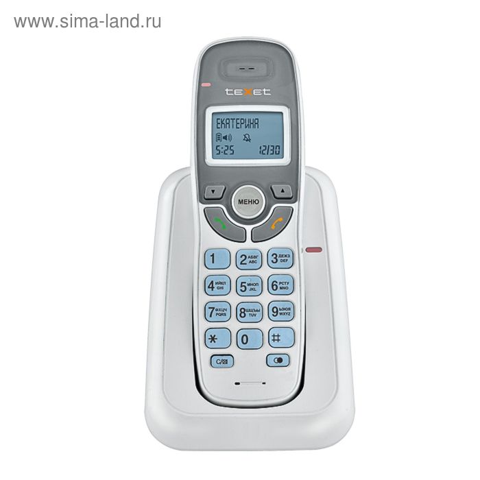 Телефон Texet TX-D6905A DECT, комплект из базы и трубки, полифония, белый