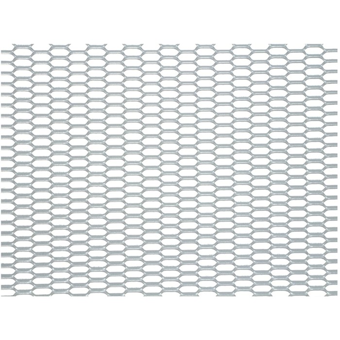Сетка защитно-декоративная Dollex, алюминий, 100х40 см, ячейки 20х6 мм, серебро