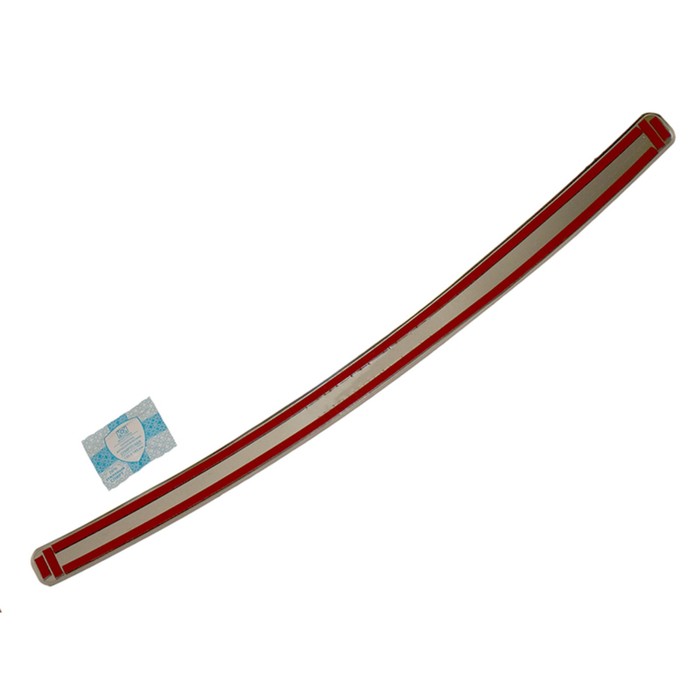 Накладка на задний бампер Dollex, Hyundai Solaris 2012-2014, хэтчбэк, нержавеющая сталь