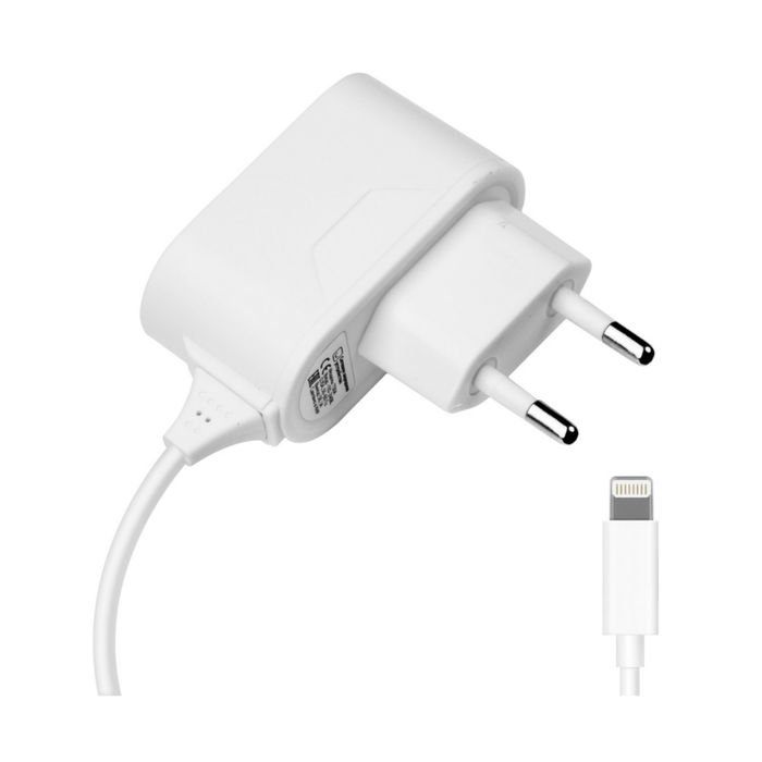 Зарядное устройство Prime Line (2301) Apple 8-pin iPhone 5/6, 1000 mA, белое