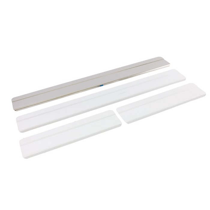 Накладки на пороги Dollex, Suzuki SX4 ступенчатые, нержавеющая сталь, набор 4 шт.