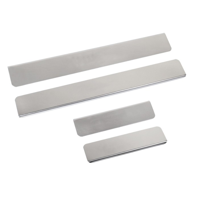 Накладки на пороги Dollex, Toyota Corolla -2013, нержавеющая сталь, набор 4 шт.