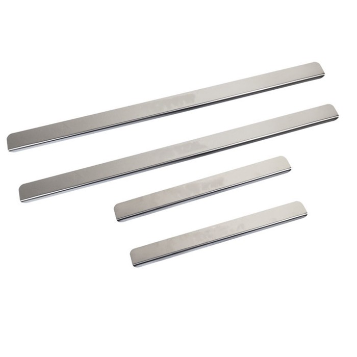 Накладки на пороги Dollex, Toyota Hilux, нержавеющая сталь, набор 4 шт.