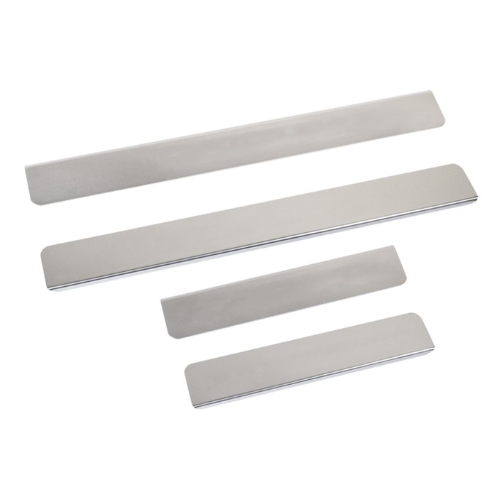 Накладки на пороги Dollex, VW Polo, нержавеющая сталь, набор 4 шт.