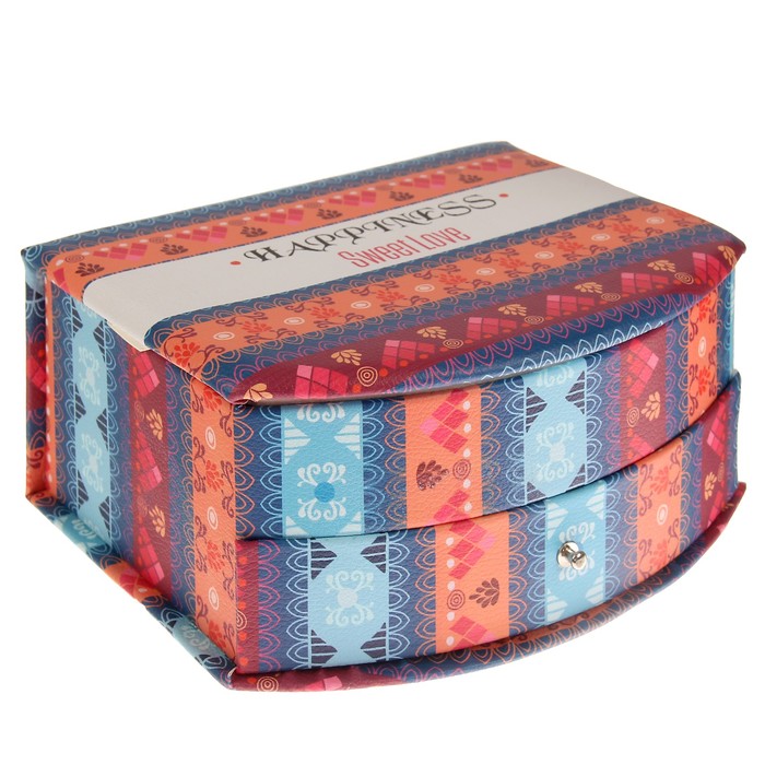 Шкатулка кожзам для украшений Happyness 21х17х9 см