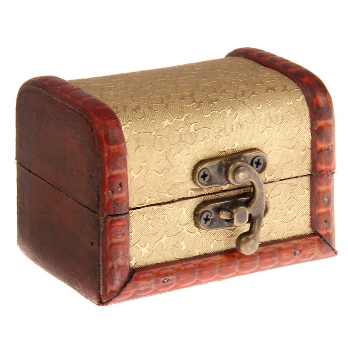 Шкатулка дерево сундучок "Золотые брызги" 6,3х8,8х6,5 см