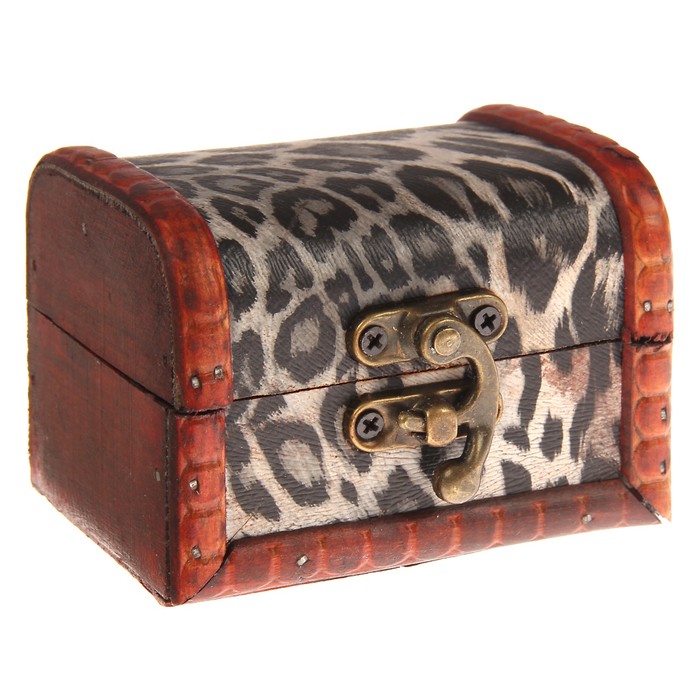 Шкатулка дерево сундучок "Шкура ягуара" 6,3х8,8х6,5 см