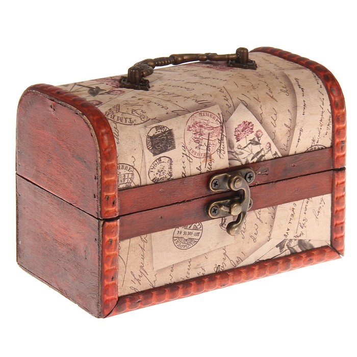 Шкатулка дерево сундучок "Тайное послание" 10,5х15х9 см
