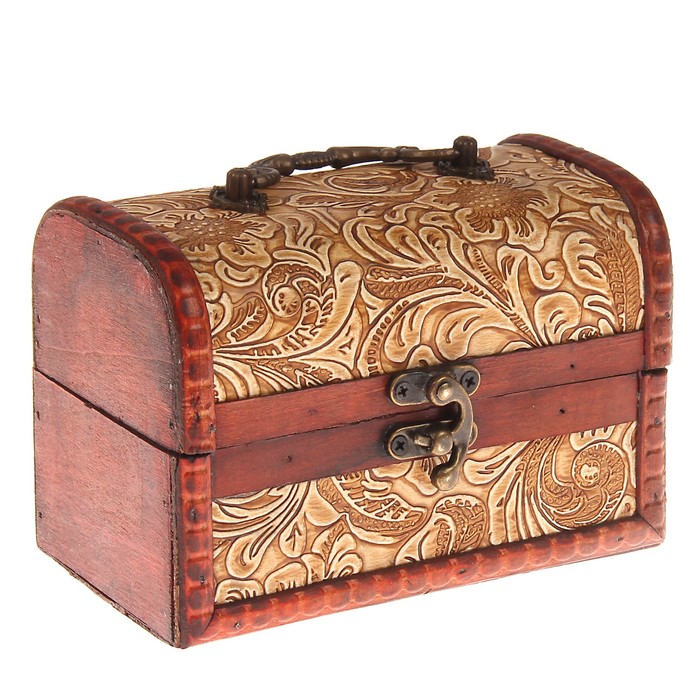 Шкатулка дерево сундучок "Вальс цветов" 11х14,5х8,5 см