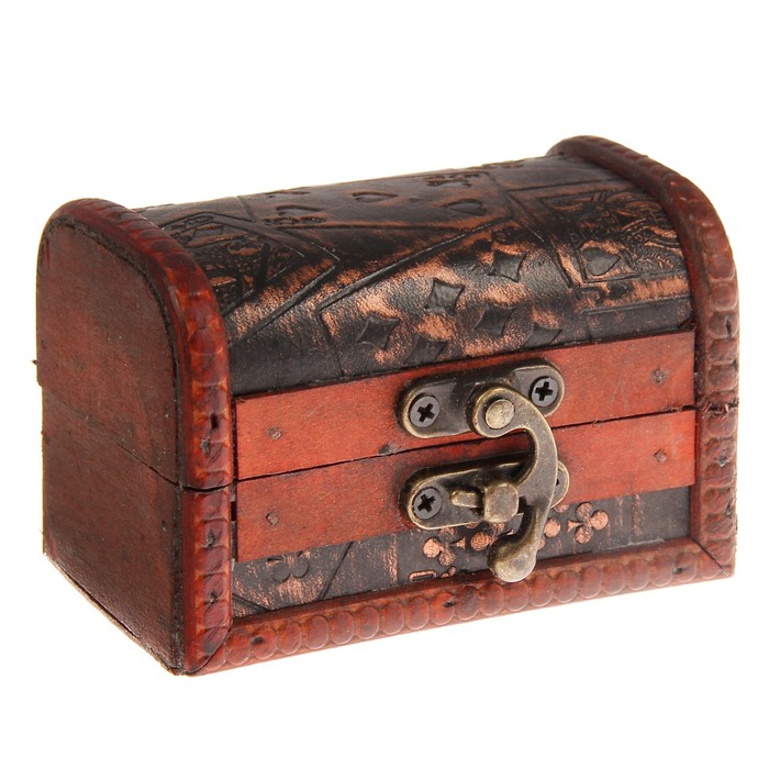 Шкатулка дерево сундучок "Игральные карты" 7х9,5х5,7 см