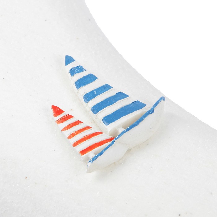 Спасательный круг с бечевкой "welcome abroad", 7*46*46 см, белый