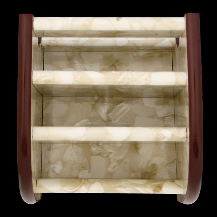 Органайзер, под желтый мрамор, 3 секции 13*12 см