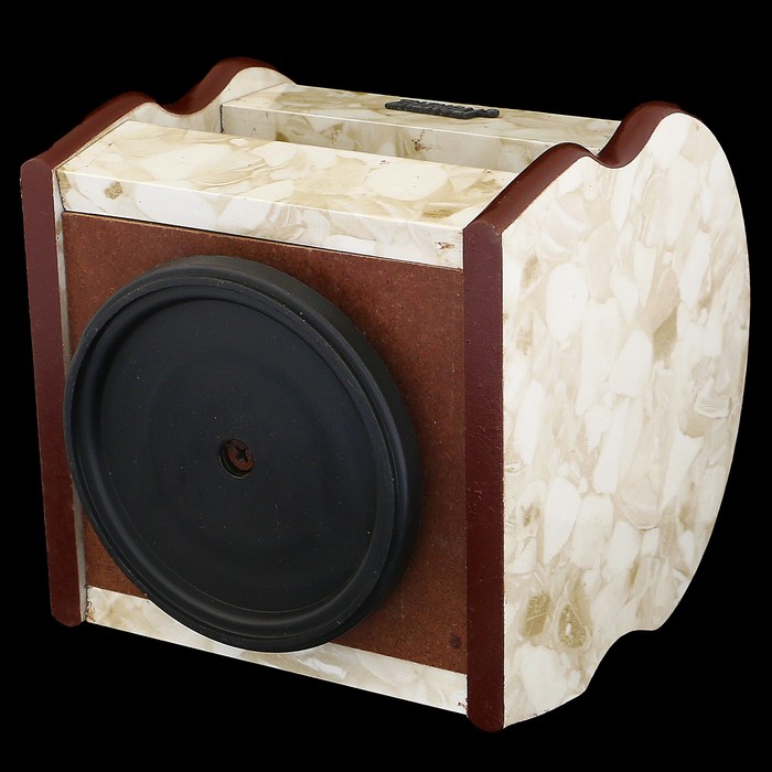 Органайзер, под желтый мрамор, вращающийся, 6 секций 14*12,5 см