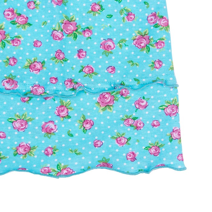 Пижама женская (майка, шорты) Блюбелл цвет бирюза, принт розы, р-р 50