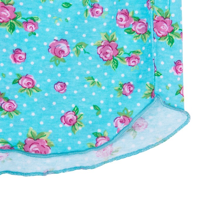 Пижама женская (майка, шорты) Блюбелл цвет бирюза, принт розы, р-р 52