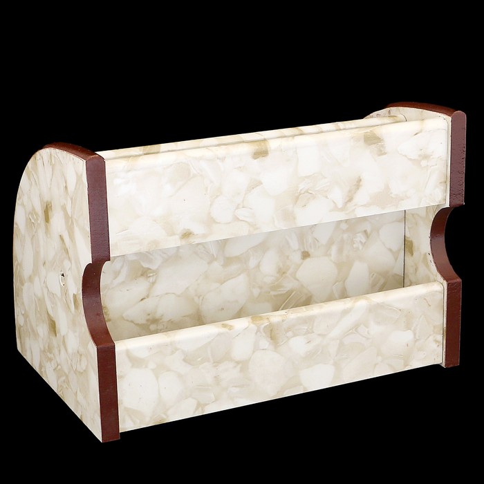 Органайзер, под желтый мрамор, 5 секций+1 маленький ящик 20*13,5 см