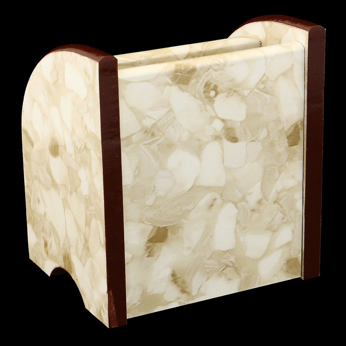 Органайзер, под желтый мрамор, 3 секции+встроенные часы 11*9,5 см