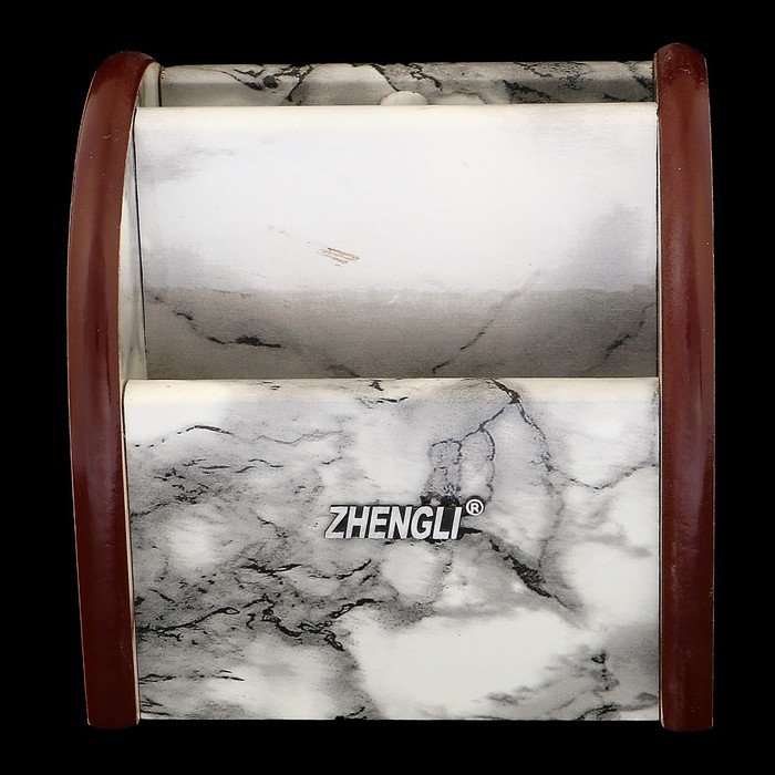 Органайзер, под серый мрамор, вращающийся, 4 секции 11,5*12 см