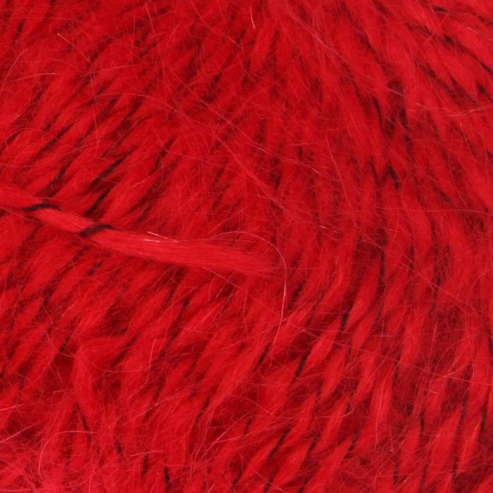 Пряжа "Лада" 65% мохер, 25% шерсть, 10% акрил 120м/50гр (0042, красный)