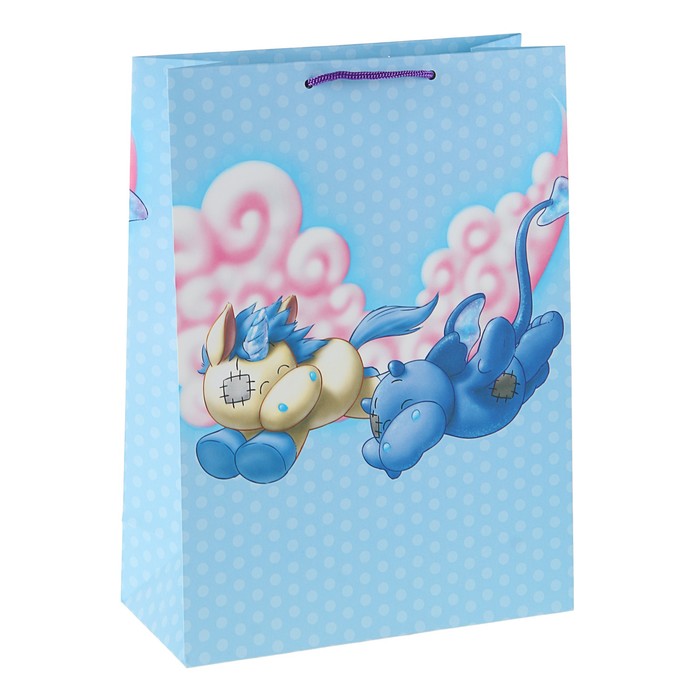 Пакет подарочный "В свободном полете", 36 х 26 х 11.5 см