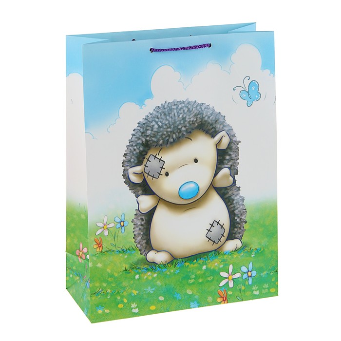 Пакет подарочный "Ежик Уф", 36 х 26 х 11.5 см