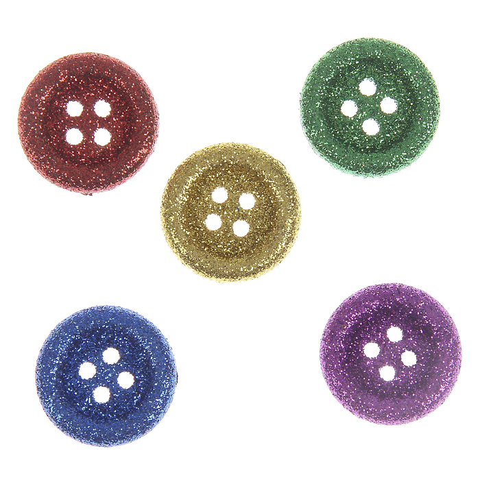 Набор декоративных пуговиц Dress It Up "Блестящие пуговицы" (5 штук)