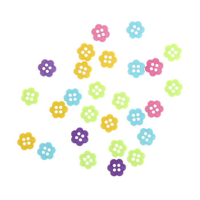 Набор декоративных пуговиц Dress It Up "Цветочки-конфетки" (25 штук)