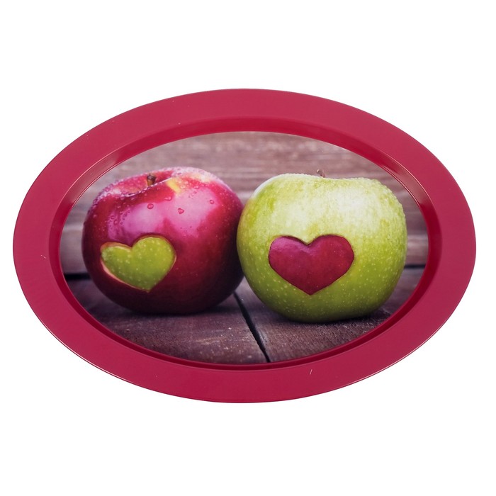 Поднос овальный 33х23 см "Фрукты", МИКС