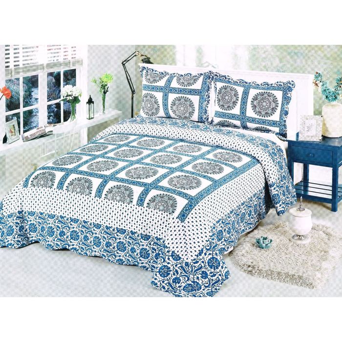 Комплект Patchwork: покрывало 230 × 250 см, наволочки 50 × 70 см - 2 шт