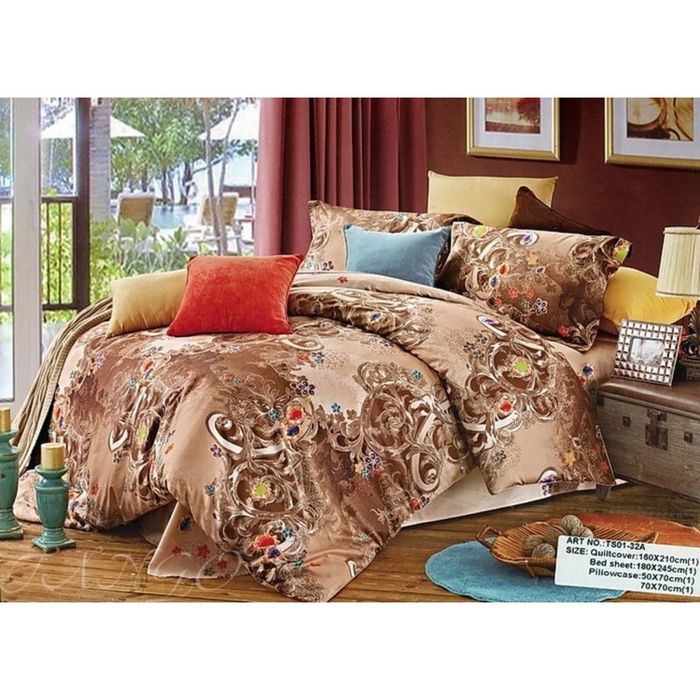 КПБ 1,5 сп, 180х245, 160х210, 50х70 см, 70х70 см по 1 шт, сатин TS01-32A