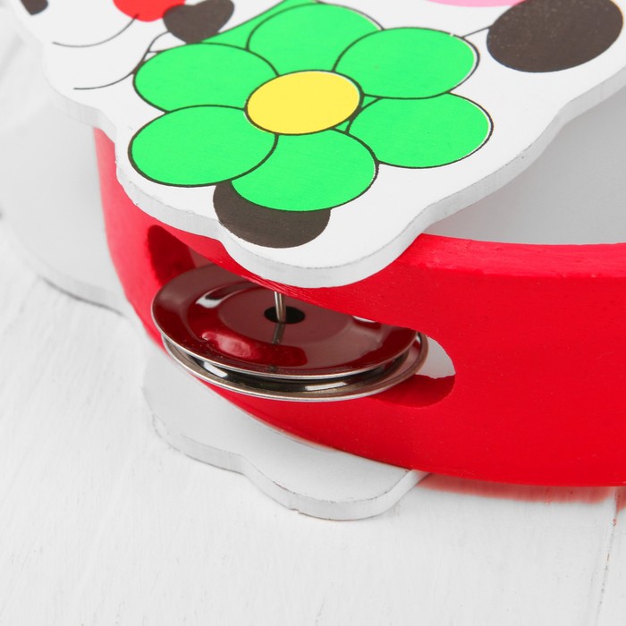 Игрушка музыкальная Бубен "Коровка"