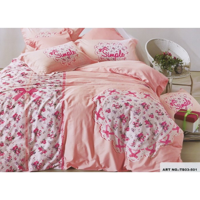 КПБ 2 сп, размер 220х245 см, 180х210 см, 50х70 см-2 шт, сатин TS02-501-50