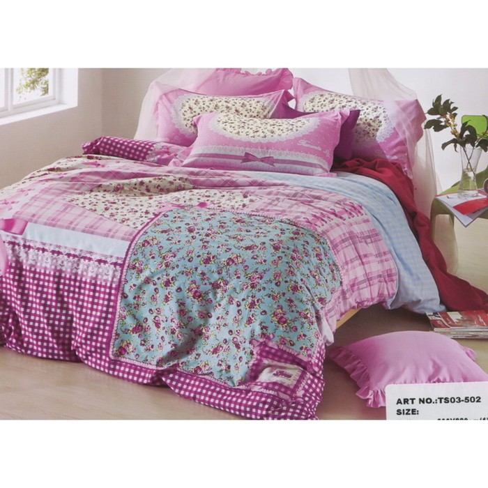 КПБ 2 сп, размер 220х245 см, 180х210 см, 50х70 см-2 шт, сатин TS02-502-50