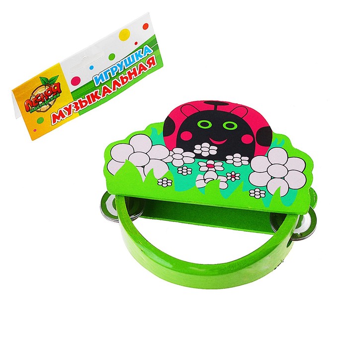 Игрушка музыкальная бубен "Божья коровка"