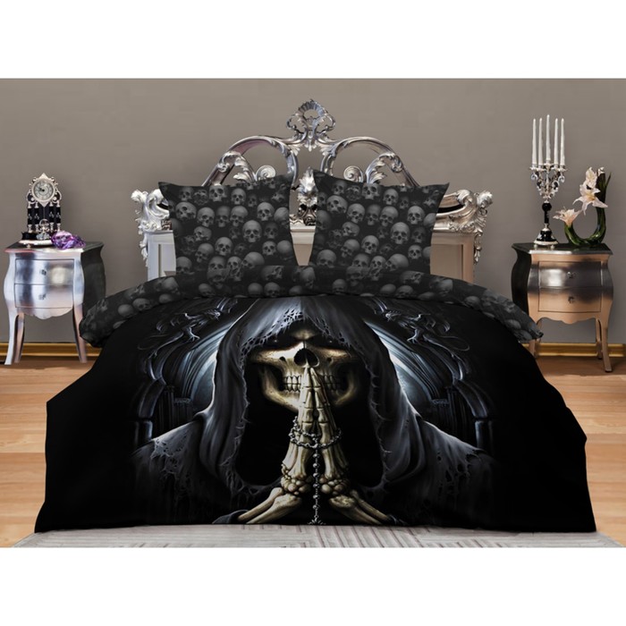 КПБ 1,5 сп "Ангел смерти" размер 145х210 см, 145х210 см, 70х70 см-2шт. A022