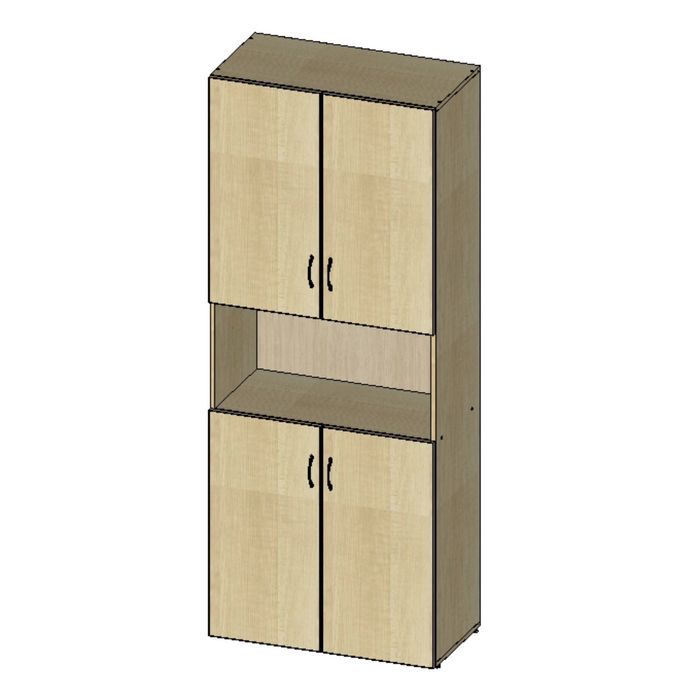 Шкаф для документов НШ-11, 760х380х1890 мм, клен