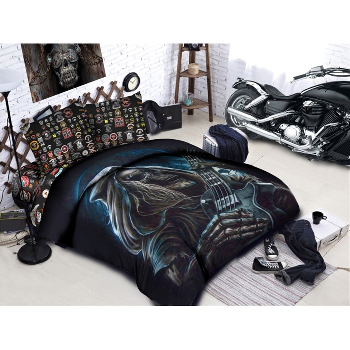 КПБ 2 сп Heavy Metal размер 175х210 см, 175х210 см, 70х70 см-2шт. A030