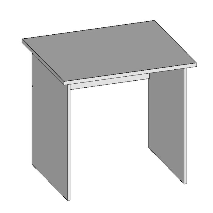 Стол рабочий С8.7, 800х680х750 мм, белый шагр