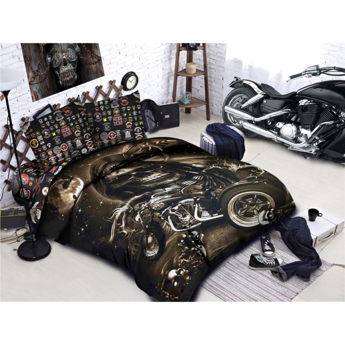 КПБ 2 сп "Стальные крылья" размер 175х210 см, 175х210 см, 70х70 см-2шт. A031