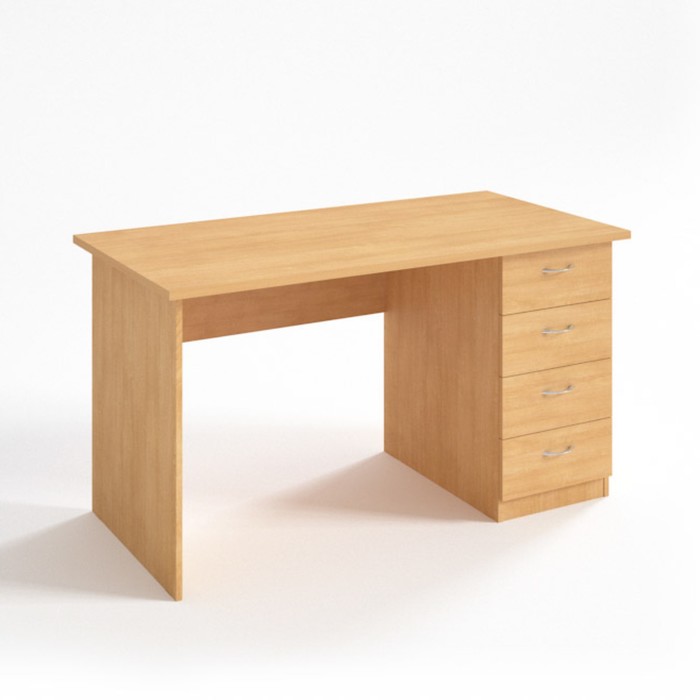 Стол рабочий с тумбой СТ14.7, 1400х680х750 мм, бук светлый