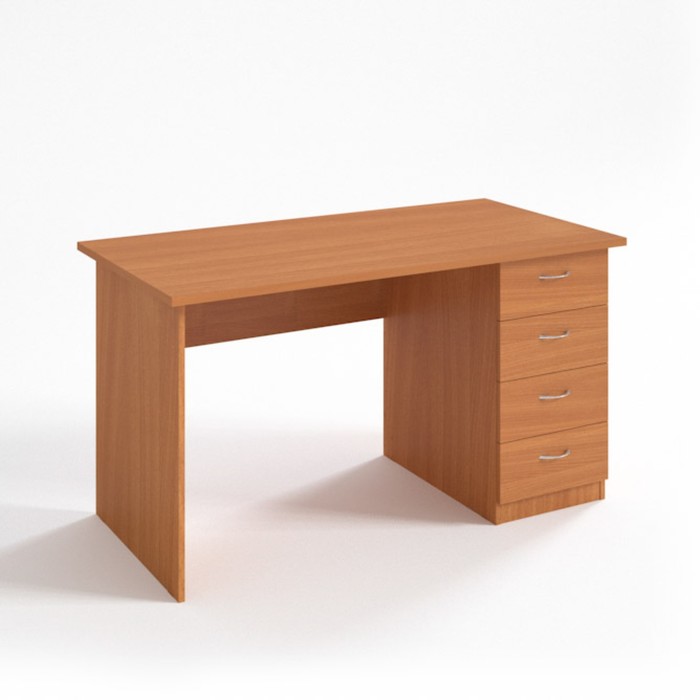 Стол рабочий с тумбой СТ14.7, 1400х680х750 мм, вишня оксфорд