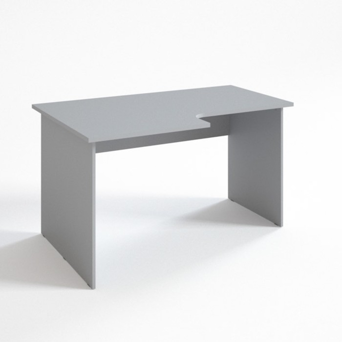 Стол угловой левый СЛ14.10.6, 1400х1000/600х750 мм, серый