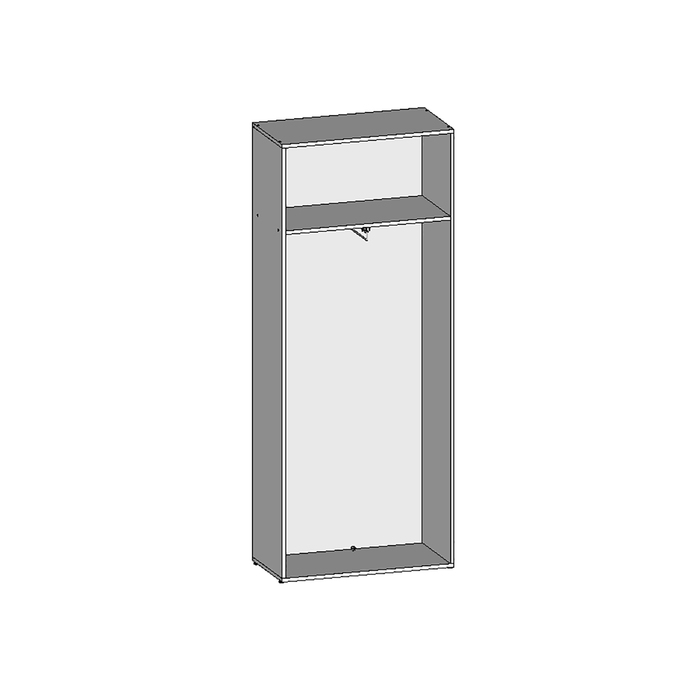 Шкаф для одежды НШ-5г, 760х380х1890 мм, белый шагр