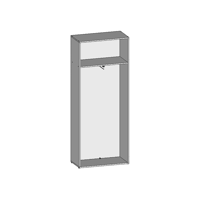 Шкаф для одежды НШ-5г, 760х380х1890 мм, вишня оксфорд