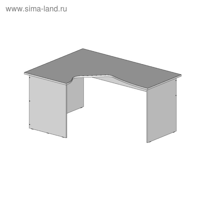 фото Стол угловой левый сл16.12.7, 1600х1180/680х750 мм, белый шагр экке