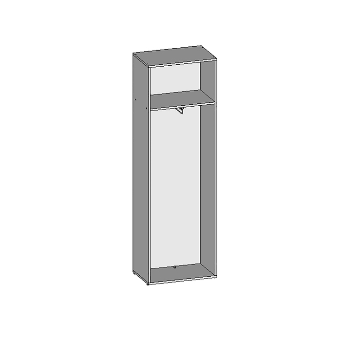 Шкаф для одежды НШ-10, 600х380х1890 мм, белый шагр