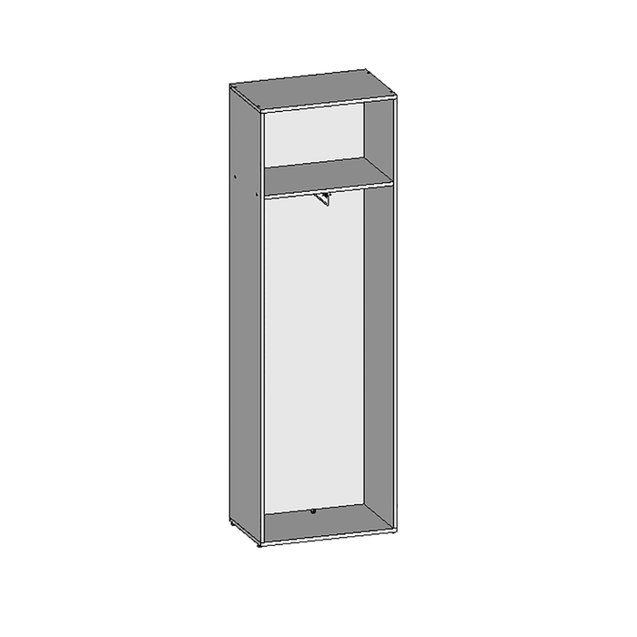 Шкаф для одежды НШ-10, 600х380х1890 мм, орех