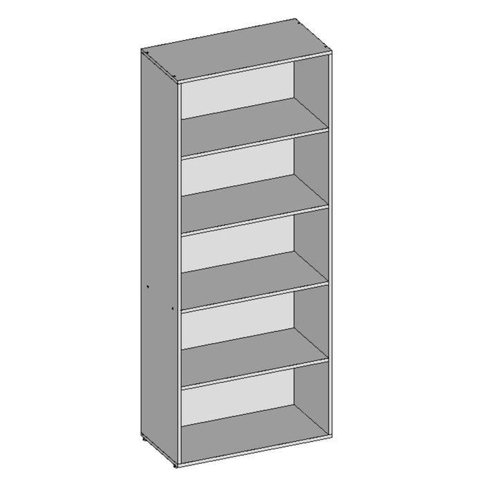 Шкаф стеллаж НШ-1, 760х380х1890 мм, белый шагр