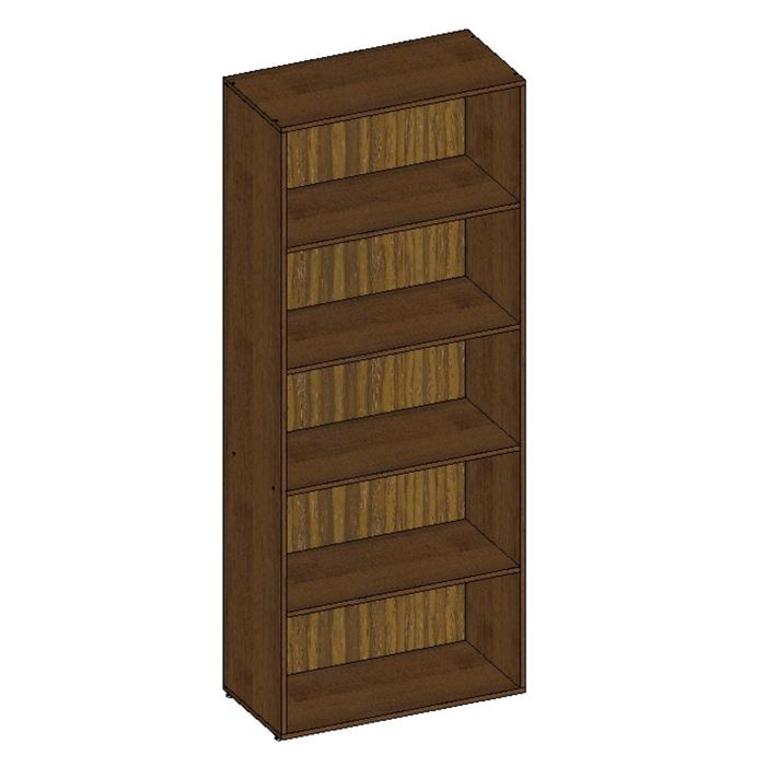 Шкаф стеллаж НШ-1, 760х380х1890 мм, орех